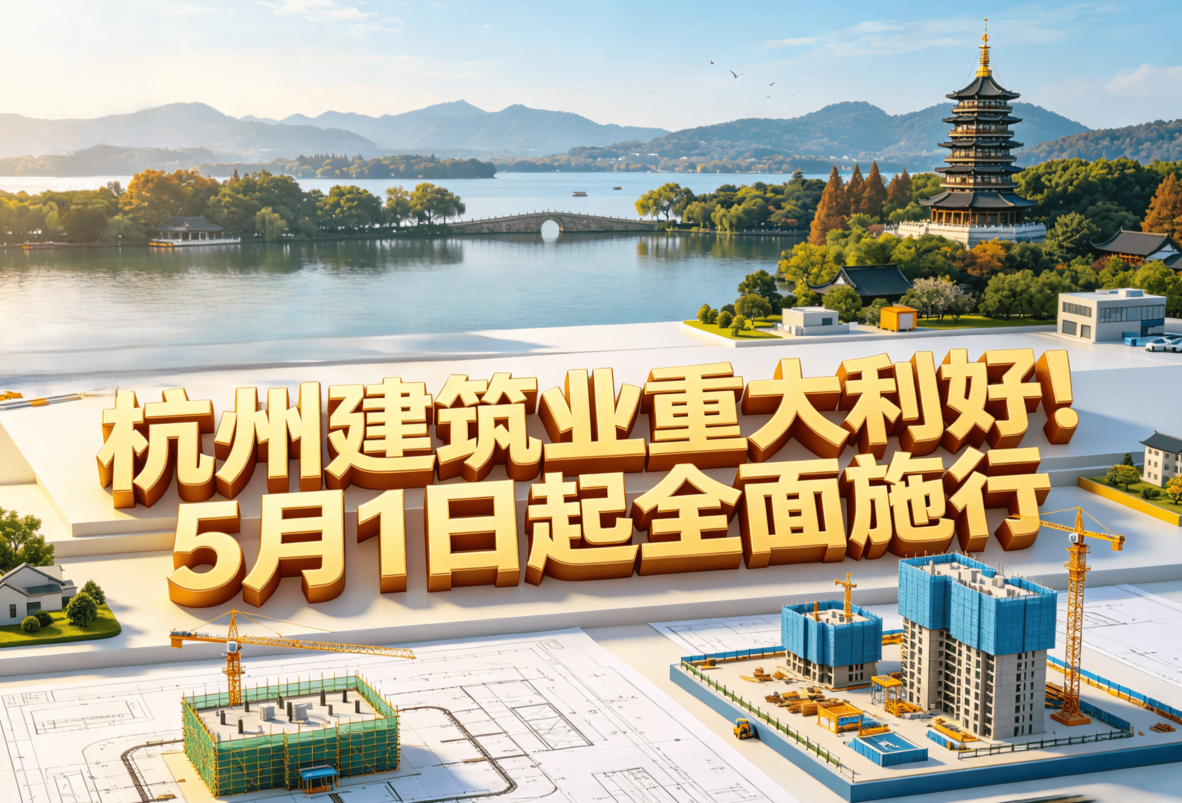 杭州建筑業(yè)重大利好！5月1日起全面施行